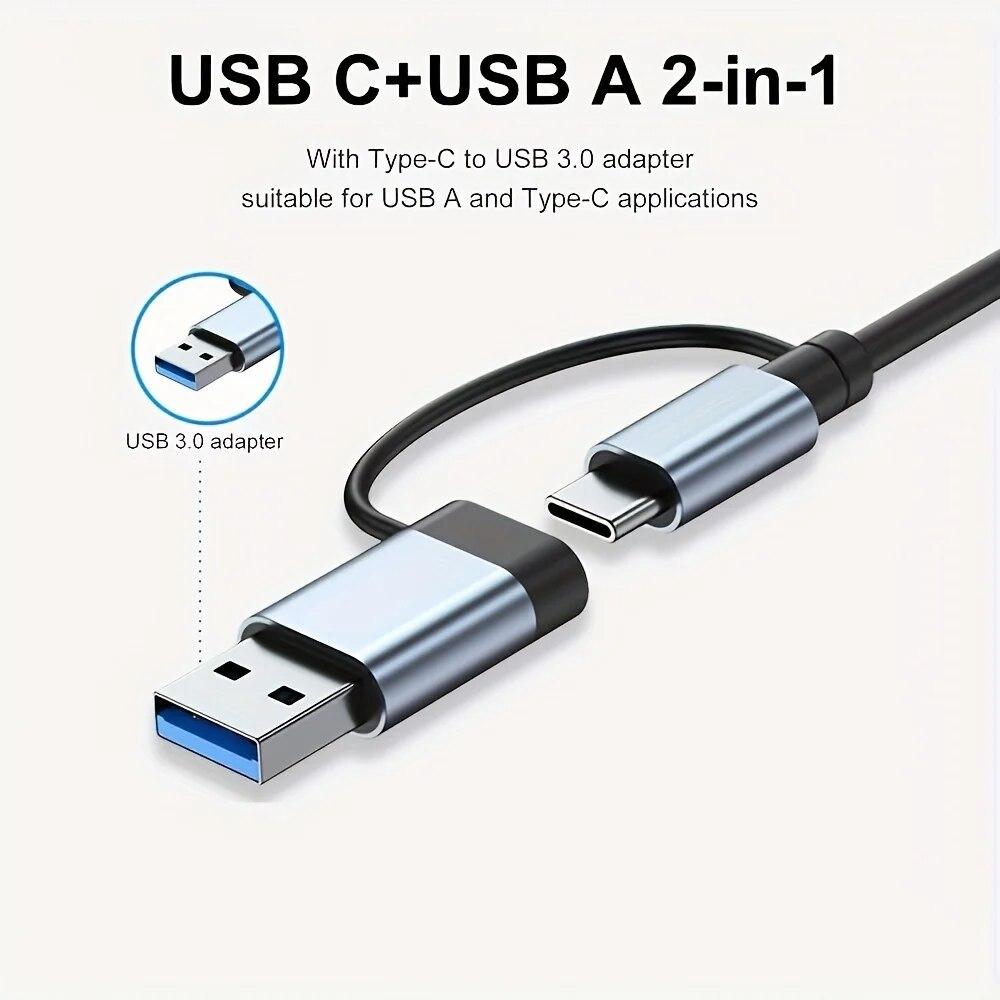 USB C Hub USB Hub 3.0, VIENON Aluminum 7 In 1 USB Extender, USB Splitter with 1 X USB 3.0, 4 X USB 2.0 and 2 X USB C Ports