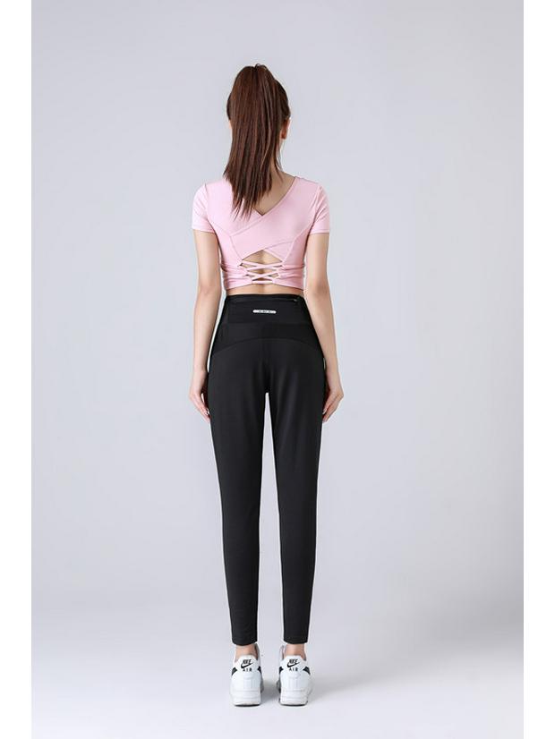 Women's High Waist Quick-Dry Yoga & Running Pants with Zipper Pockets