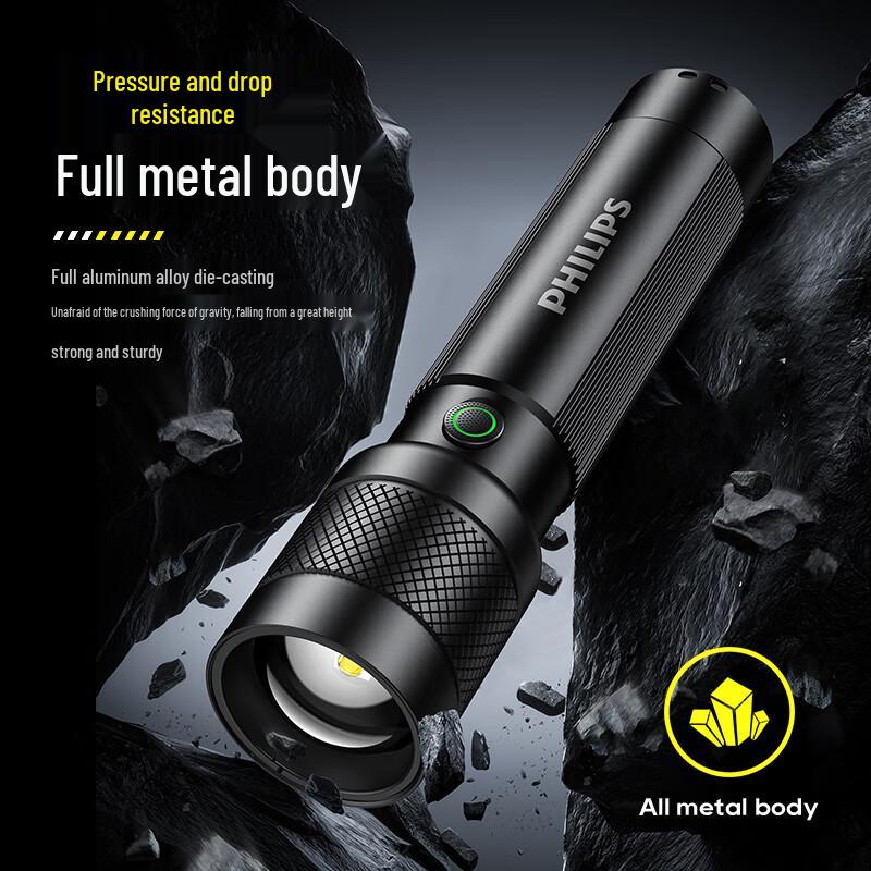 Philips SFL2247 High-Power USB-C Rechargeable Flashlight