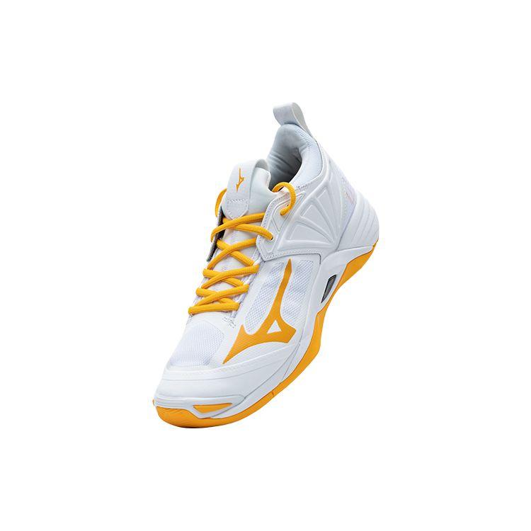 Mizuno Momentum Wave 2 Cushioning Comfortable Shock Absorption Slip Resistant Durable Low Top Training Shoes Unisex Sneaker White Yellow V1GA211254