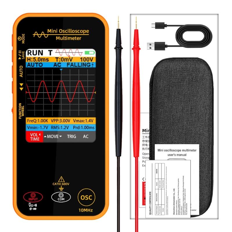 

10MHz Single Channel Oscilloscope And 6000 Count Multimeter With Auto Ranging For Electronics Repair Circuit Testing 1