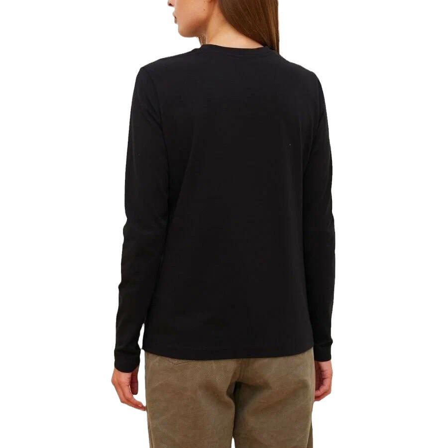 2024 Women's Casual Solid Color Long-Sleeve Round Neck T-Shirt - European & American Fashion Autumn Edition