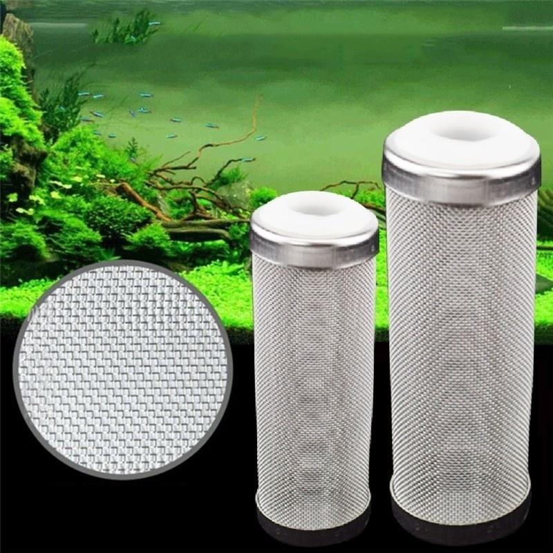 1PCS Stainless Steel Filter for Aquarium Shrimp Cylinder Aquarium Filter for Fish Tank Net Mesh Accessories Fish