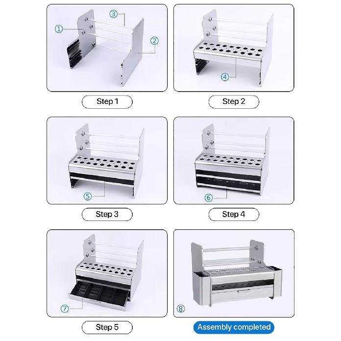 9IMOD Multifunctional Screwdriver Storage Rack Holder Desktop Stand for Hex & Cross Screw Drivers RC Repair Tools Organizer Kit