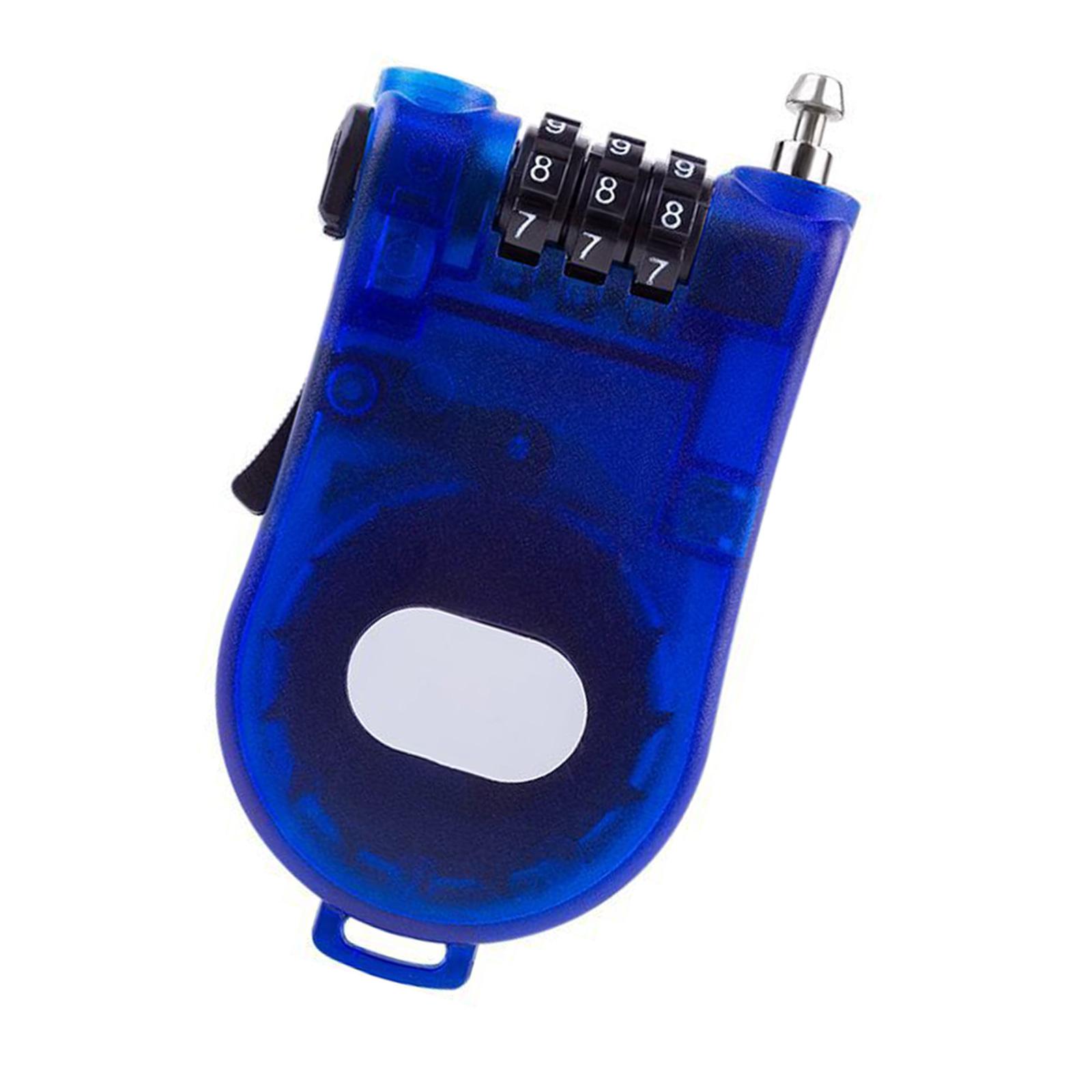 

Мотоциклетные шлемы Комбинированный пароль Замок с тросом Замок с тросом для велосипедных шлемов Рюкзаки Безопасность багажа королевский синий