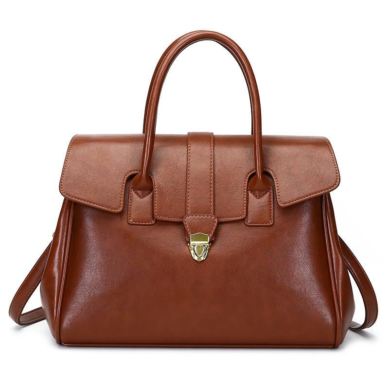Vintage Hand-held Tote Bag, Large Capacity Briefcase, Women's Business Trip Commuting Bag
