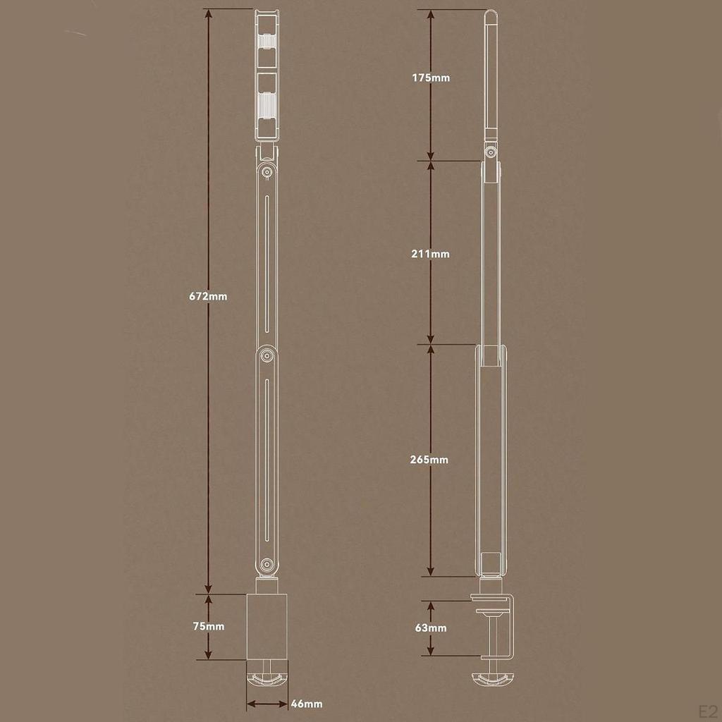 Tablet Stand Holder for Desk and Bed Clamp Mount Aluminum Alloy 4.7-12.9" Heavy Duty