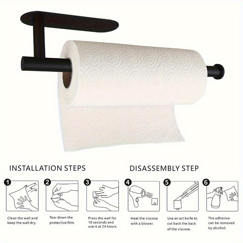 Kitchen Tissue Holder Save Space Home Accessories No Punching Wall Mounted Required Bathroom Roll Paper Holder Toilet Towel Rack
