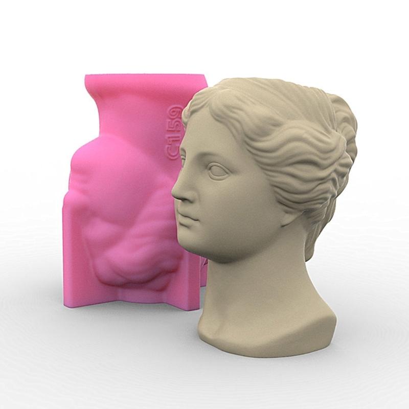 Candles Holder Resin Mold,Cement Gypsum Flower Pot Silicone Molds Epoxy Resin Casting Molds for DIY Jewelry Storage Box