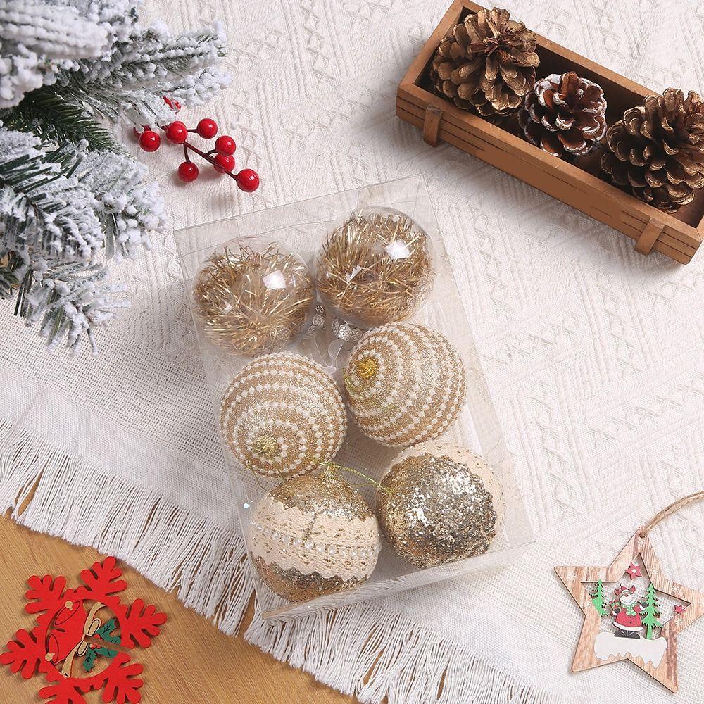 

6шт подвесные елочные украшения шар 8см рождественские украшения Navidad рождественская подвеска Новый год