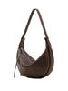 New High-end Top Layer Cowhide Women's Shoulder Bag Genuine Leather Crescent Bag Handbag Lightweight Commuting Bag