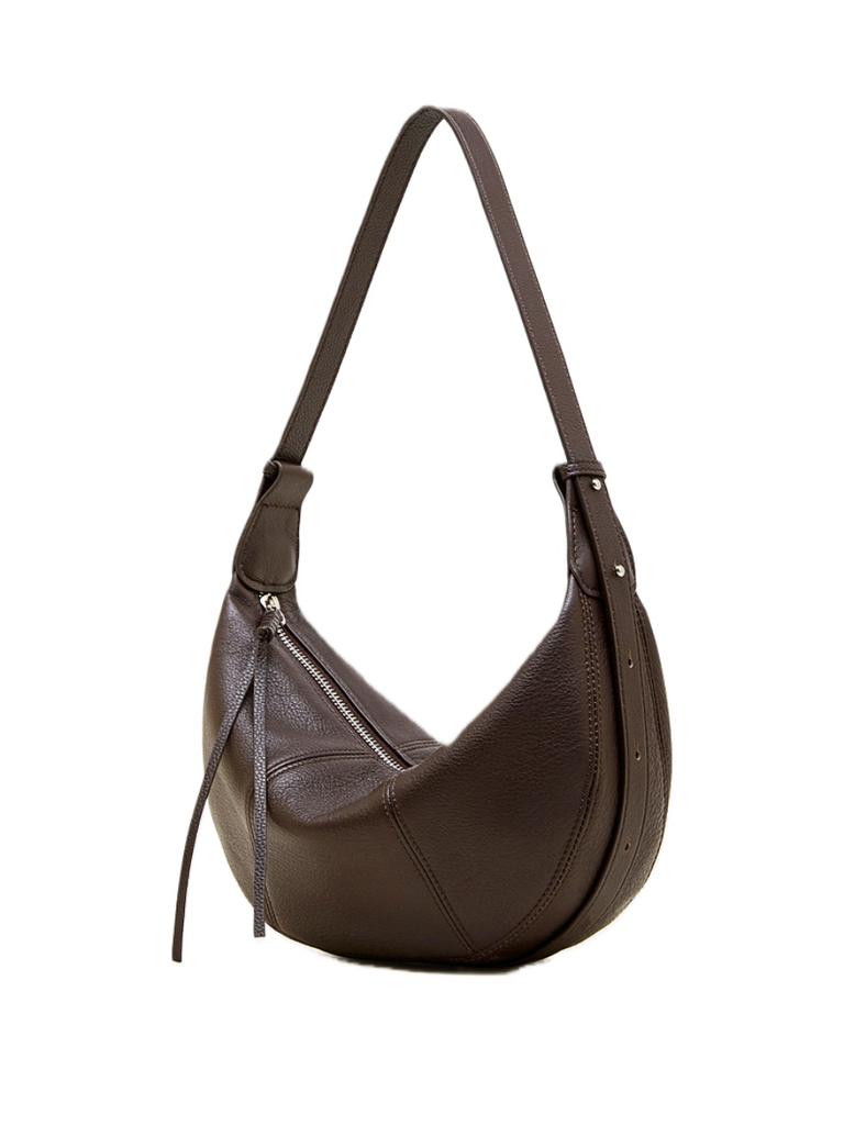 New High-end Top Layer Cowhide Women's Shoulder Bag Genuine Leather Crescent Bag Handbag Lightweight Commuting Bag