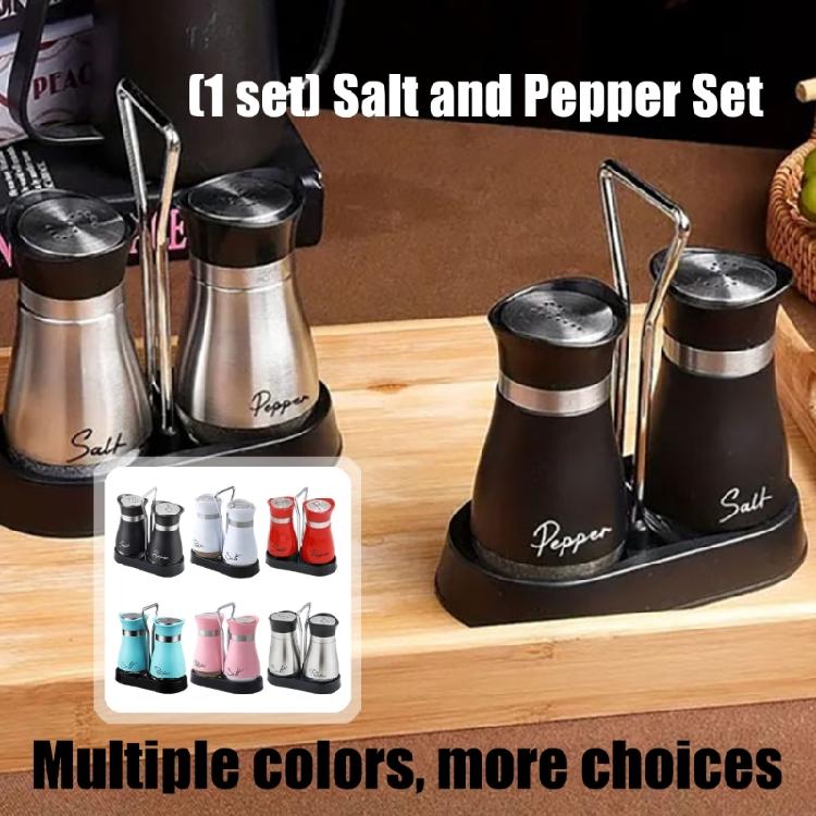 Rostfreie Salz-Pfeffer-Aufbewahrungsgläser mit sichtbarer Beschriftung für Picknicks, Camping, Esstische, Gewürzflasche