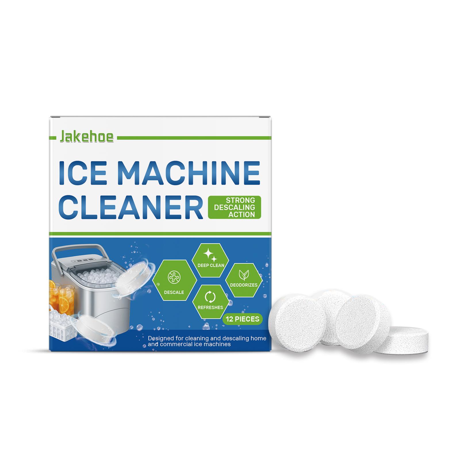 

Ice Maker Cleaning Tablets - Mild Daily Cleaning Tablets for Household Ice Makers, Removing Scale, Deodorizing & Care 12pcs boxed