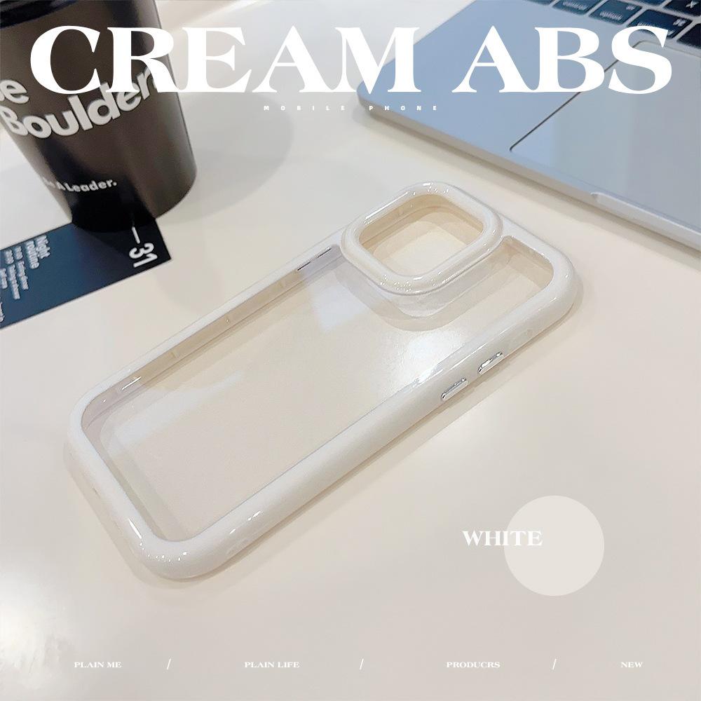 

Elegant Cream Case for iPhone 15/17ProMax Acrylic with High-End Feel 17 Pro