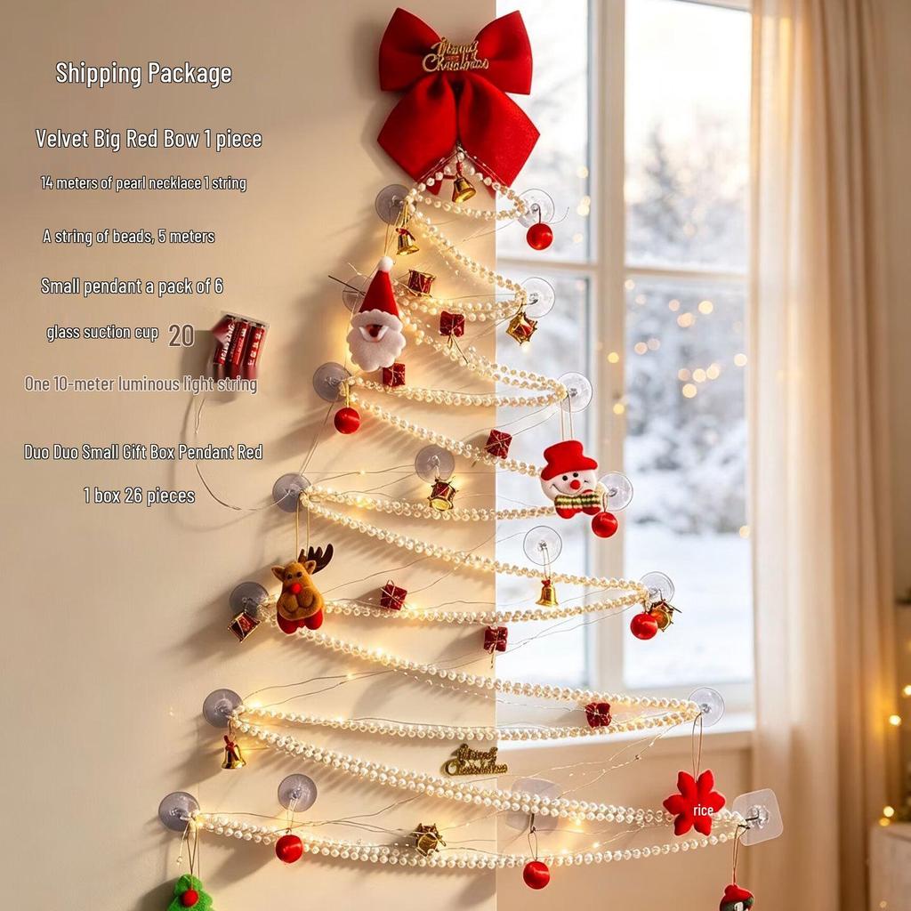 2027 DIY Floor-to-Ceiling Christmas Tree Window Lights Decoration for Festive Living Room