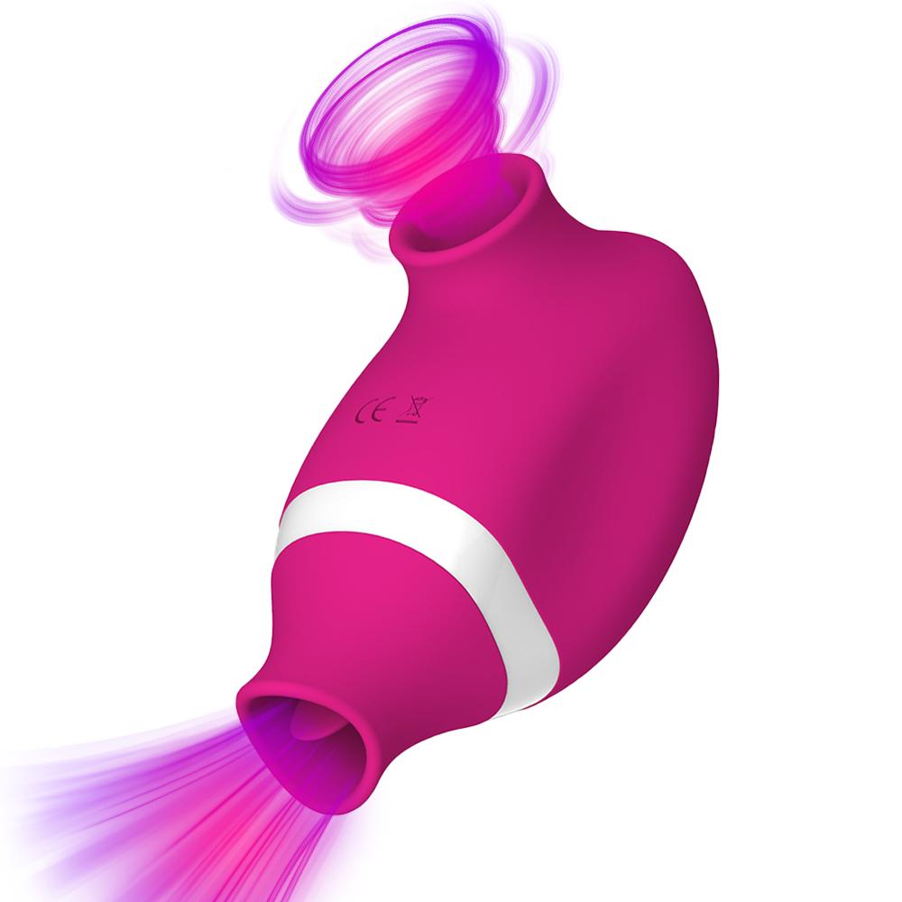 Clitoris Sucker Vibrator Adult Erotic Toys Double Headed Clitoris Stimulator Tongue Licking G Spot Massager Women Sex Toy