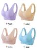 Plus Size Wirefree Sports Bra with Front Cross Buckle, Adjustable Support for Yoga & Running, Lace Trim 