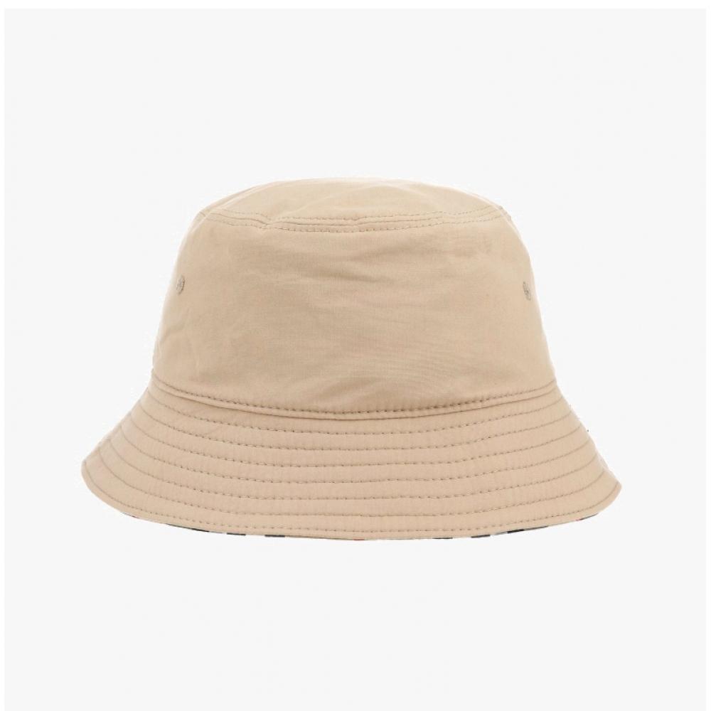 Burberry 8089433 B9368 Vintage Check Equestrian Logo Embroidery Reversible Bucket Hat