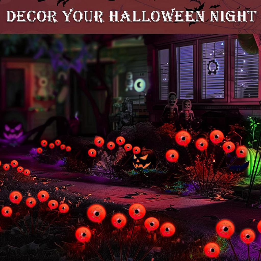 Halloween Decoration Outdoor Solar Horror Eye Light Garden Courtyard Terrace Party Decoration Waterproof Halloween Path Light