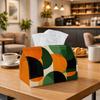 This Modern Abstract Graphic Tissue Box by Is Multifunctional And Features a Bold Geometric Circle Design. It'S Ideal for Home, Parties, And Car Decor