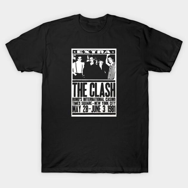 Vinatge 1981 The Clash  T-Shirt Tops tees Men's Women's Short Sleeve All Sizes S to 4XL