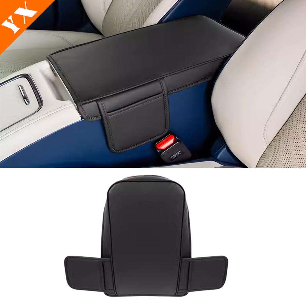 

Для GEELY Zeekr 007 2024-2025 аксессуары кожаный чехол для центрального подлокотника автомобиля черный центральный подлокотник управления крышка корпуса поверхности