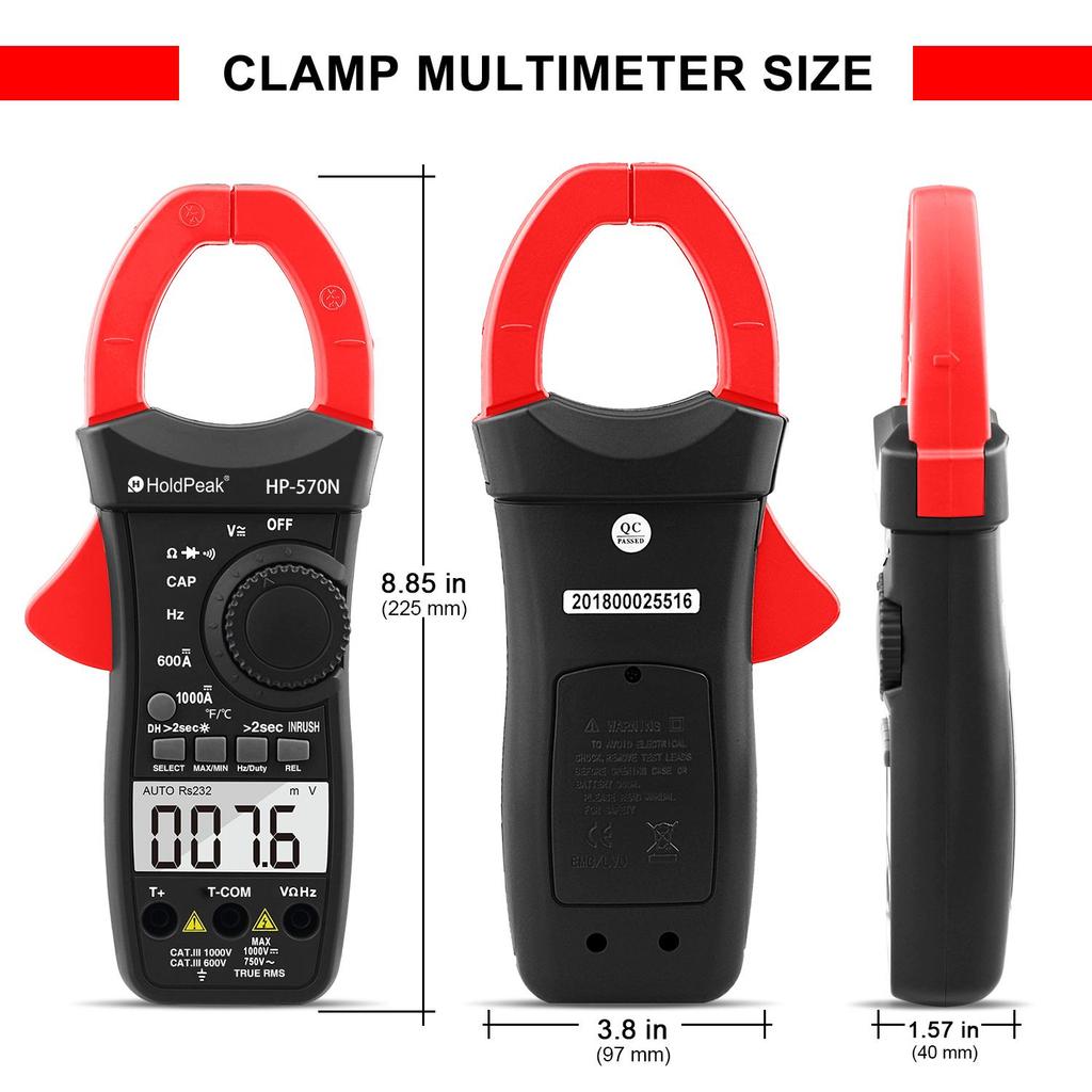 6000 DIGITS ANZEIGEAC/DC AUTO CAL ZANGENMULTIMETER,DC AC Spannung,DC AC Strom,Genaue Messung,Industriemessung