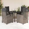 VidaXL Garden Dining Set with Cushions 5 Pcs, Table and Chairs with Adjustable Backrest, Outdoor Furniture, 3212793