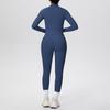 Cloud-like Quick-dry Zipper Jacket & High-waisted Yoga Suit - 3pc Outdoor Running Fitness Set