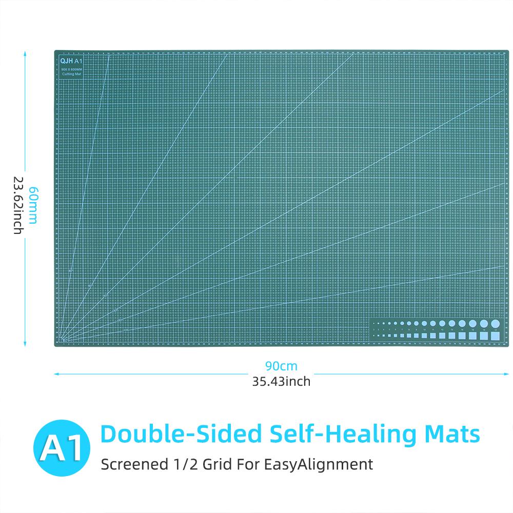 1pc 23.62x35.43inch Durable Green PVC Cutting Mat-A1 Cutting Plate Board for DIY Sewing & Leather Crafting & Other Paper Crafts