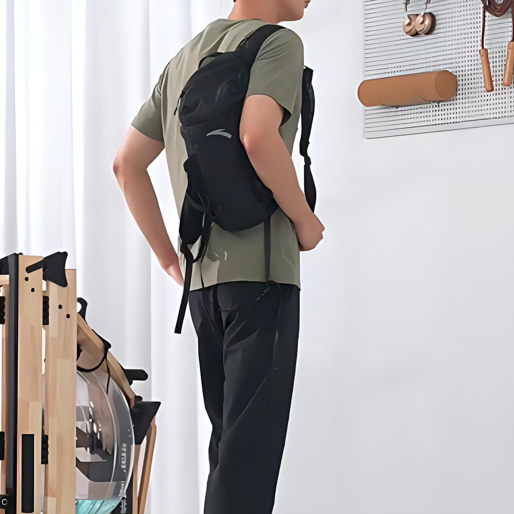New Anta Running Collection Fabric Backpack Regular Unisex Basic Black 192435152-1