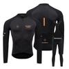 Mens Cycling Long Sleeve Jersey With Quick-Dry Milk Silk Fabric Dual-Arrow Gel Pad Mountain Road Bikes