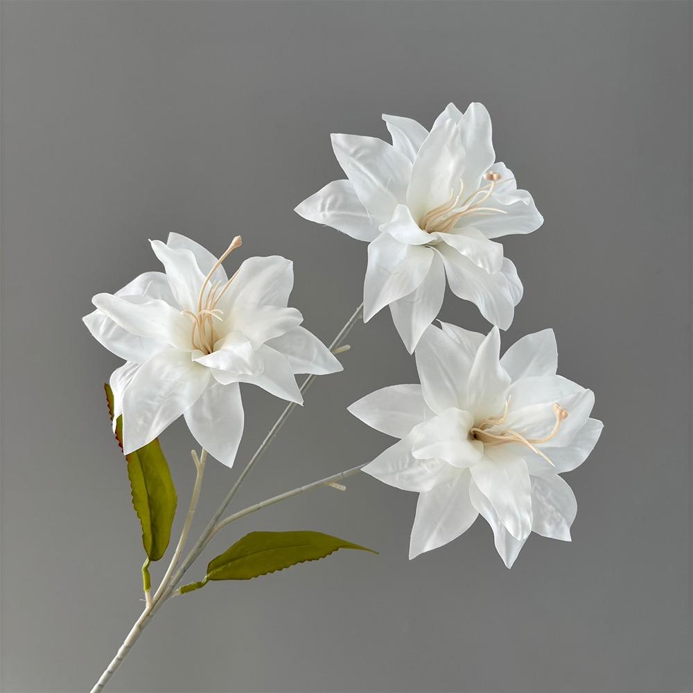 

Green Plants Artificial Flower Branch Realistic Fake Flowers Silk Flower Branch Garden Decoration белый