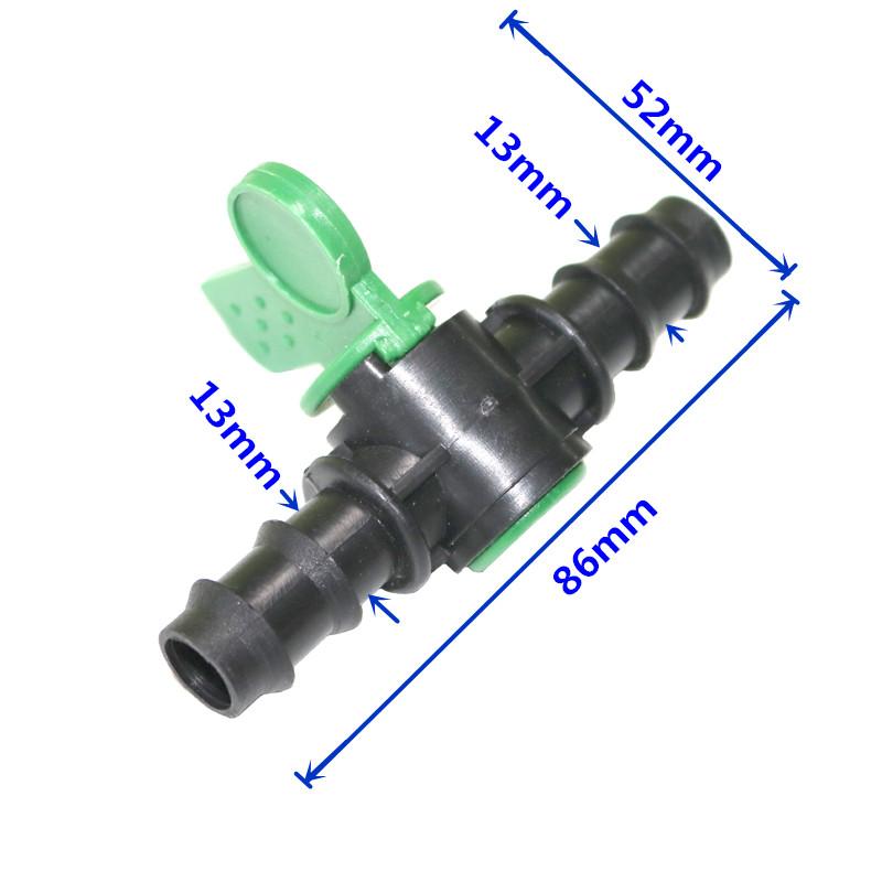 5 Pcs New Valve With Double Barb Irrigation Water Flow Control Hose Connection Size 13mm Used To Homebrew Drip Irrigation System