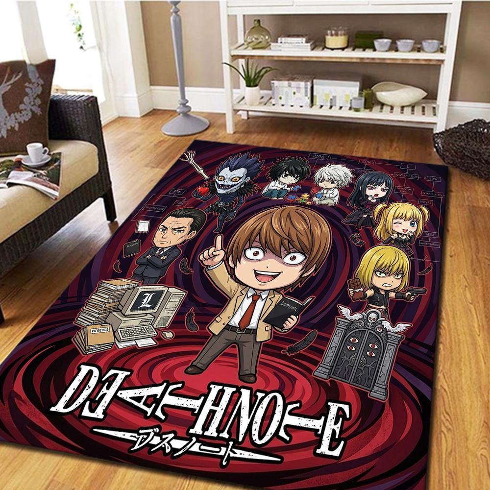 Death Note Bedroom Carpet & Living Room Mat, Home Decor Cool Movie Play Floor Mat -HE18