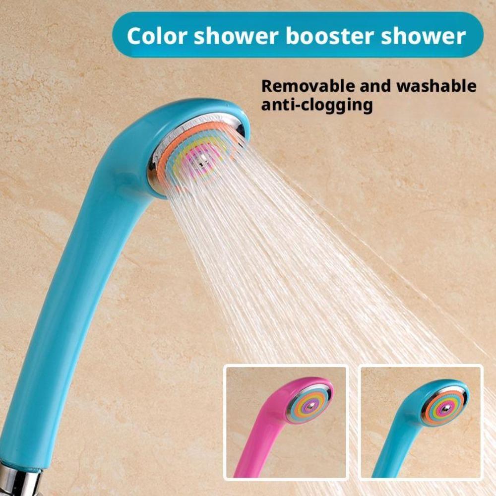 Anti-drop Nozzle Supercharged Shower Nozzle Bath Universal Shower Head Set Shower Head Anti-blocking Colorful Shower
