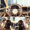 For Porsche Macan 2014-2026 ABS Red Car Front Dashboard Decoration Frame Dial Ring Edge Styling Trim Auto Interior Accessories