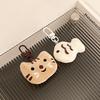 1/2pcs Cartoon Funny Cat Fish Keychains Couple Cute Kawaii Plush Toy Creative Little Kitten Doll Key Rings Bag Hanger Decoration