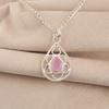 Rose Chalcedony Gemstone 925 Sterling Silver Handcrafted Pendant1.40" For Her PP-19-33