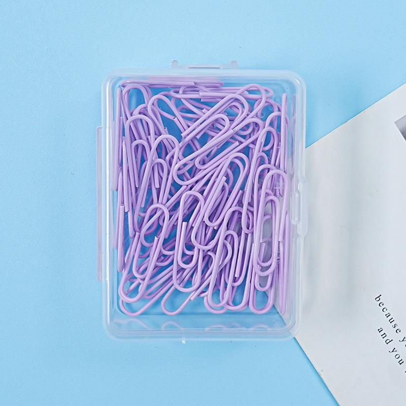 28mm Paperclip Creative Paper Clip Macaron-colored Metal Binding Financial Office Supplies