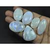 30-38MM Natural Rainbow Moonstone Mix Cabochon Loose Gemstone 06 Pcs Lot C-535