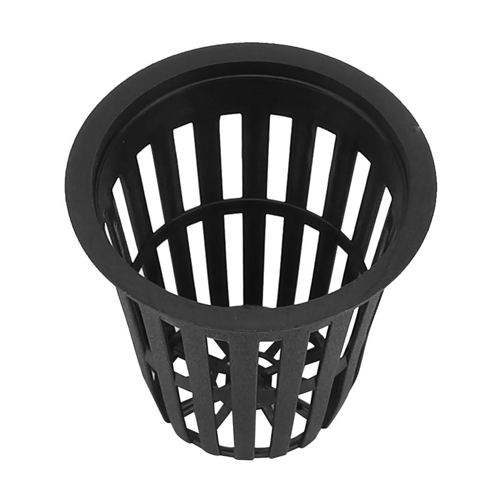 10pcs Set Durable Safe Plastic Hydroponic Basket Cup for Garden Balcony Planting(Black)