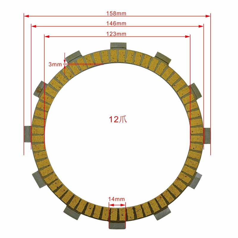 For Kawasaki ZX1000 ZX-10R ZX10R Ninja 1000R 86-90 ZG1000 Concours 1000 9Pc Motorcycle Friction Clutch Disc Plates
