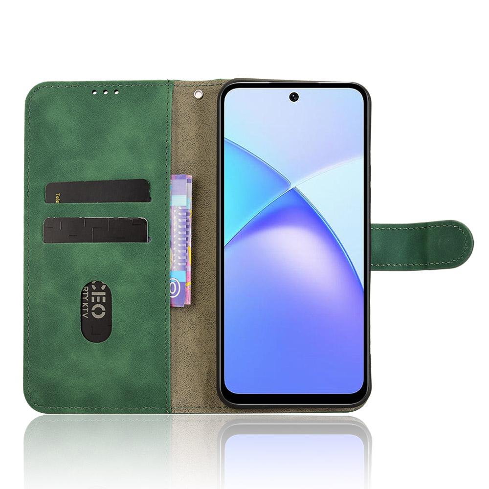 For Infinix Smart 10 Plus Leather Case Skin Feel Anti Drop Wallet Flip Phone Cover