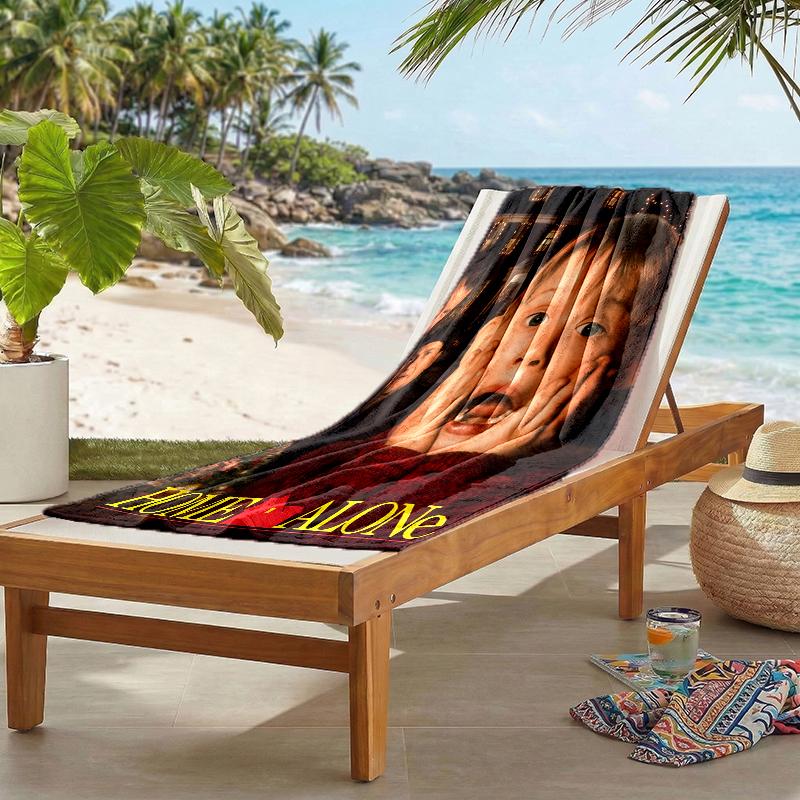 Home Alone Fashion Beach Towel: Ideal for Summer Adventures Soft, absorbent and quick drying suitable for swimming and bathing