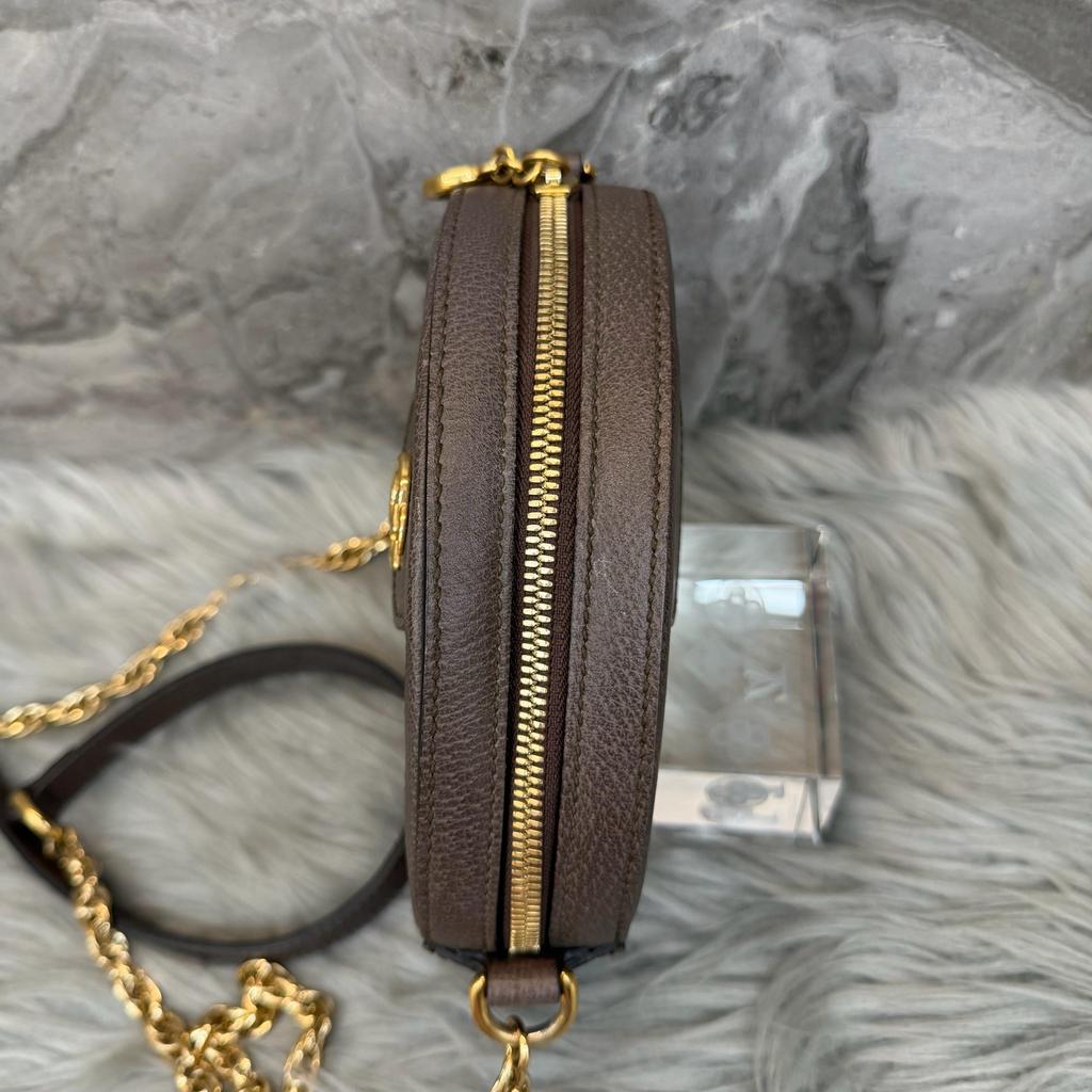 [Pre-Owned] Gucci Ophidia GG Mini Round Bag 'Beige' - Good #12SNAPL