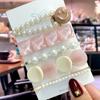5Pcs/Set Fashion Smiley Pearl Hair Clip For Women Girl Geometric Acetate Barrettes Hairpin Headwear Hair Accessories  Trendy