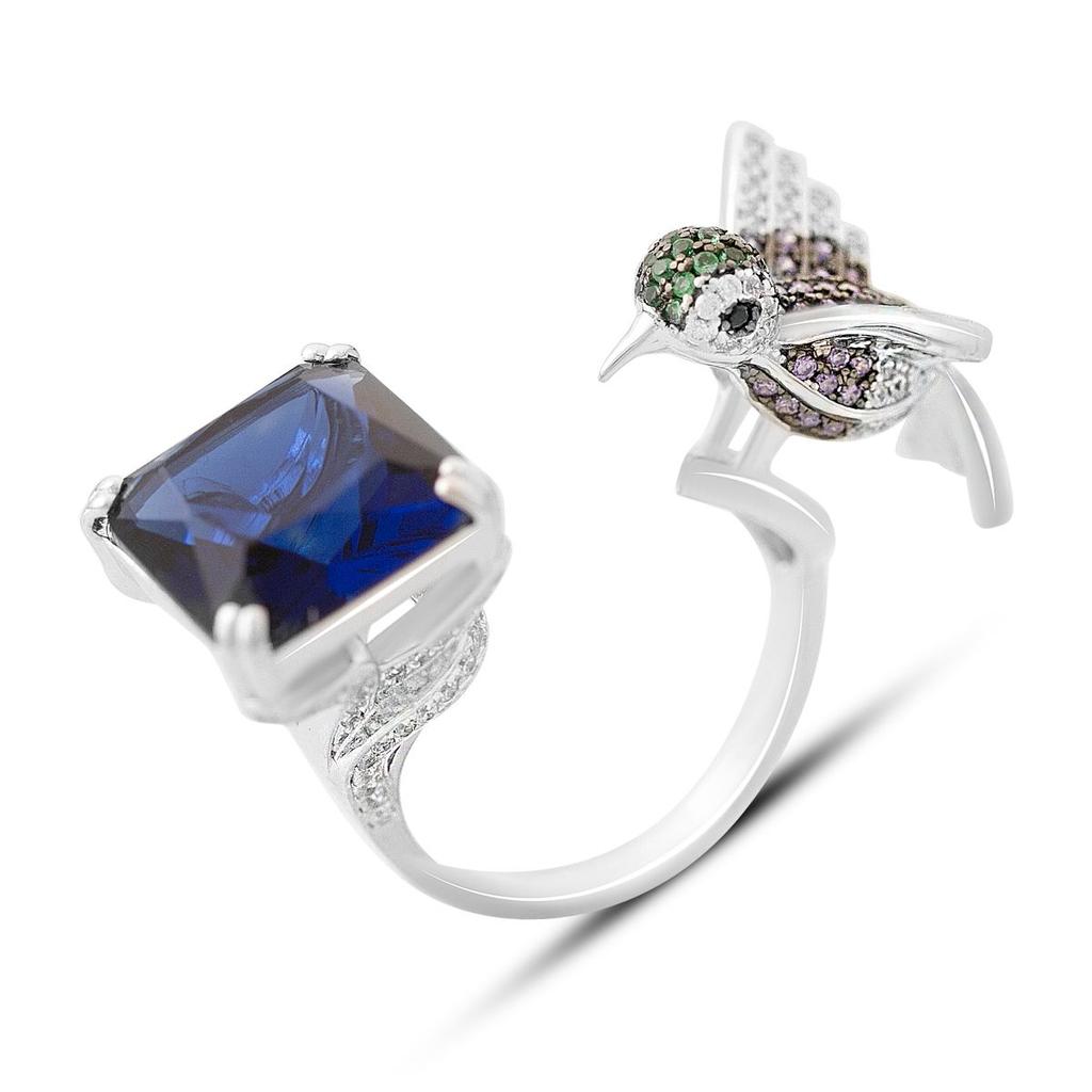 Silver Ring with Cubic Zirconia, Product Weight 7.34 G (2169307)