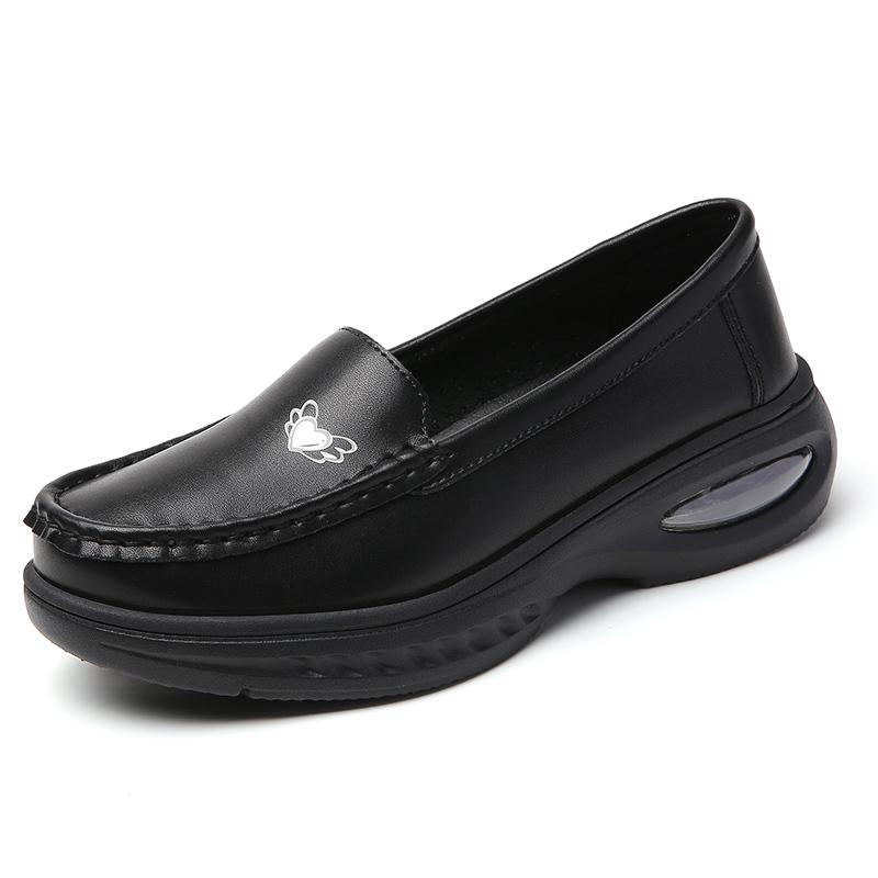 Women’s Moccasins Loafers Leather Driving Comfort Flats Casual Slip On Walking Shoes Nurse Shoes